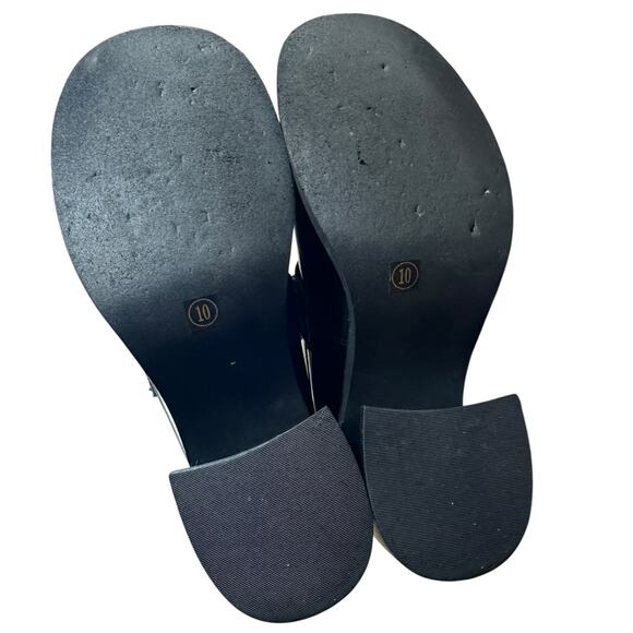 Steve Madden Womens Universe  Black Loafers Offord Chunky Pump 3' Heel Size 10 - Picture 9 of 16